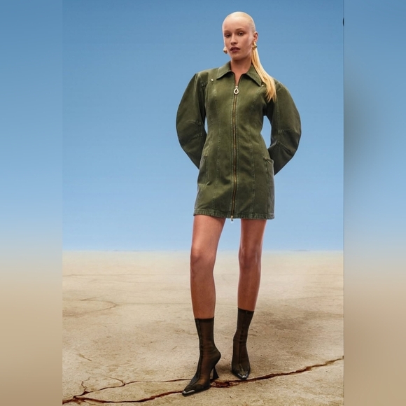 Cult Gaia Olive Green Mini Dress - Picture 2 of 6